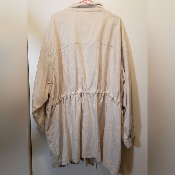 Future Collective with JENNY K LOPEZ Womens Linen Utility Anorak Cargo Jacket 3x - Picture 6 of 11